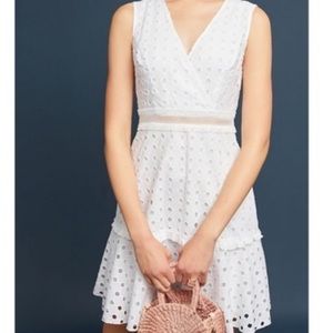 White eyelet Donna Morgan dress